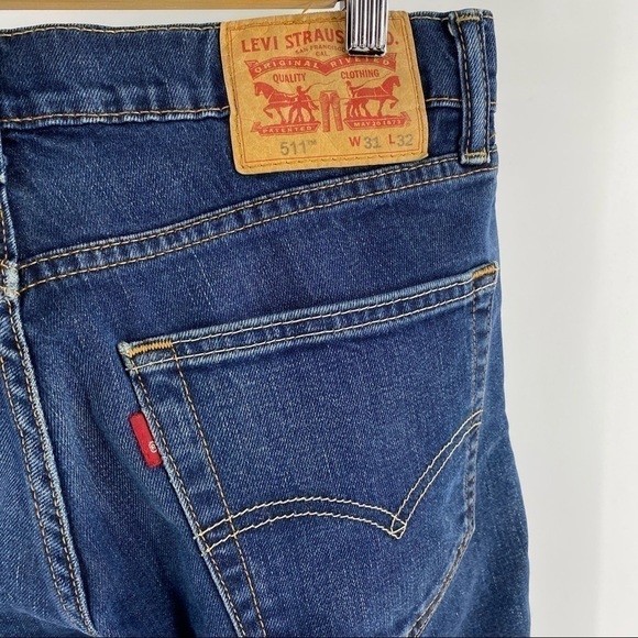 LEVI’S 511 blue jeans boot cut size 31 - Picture 3 of 7